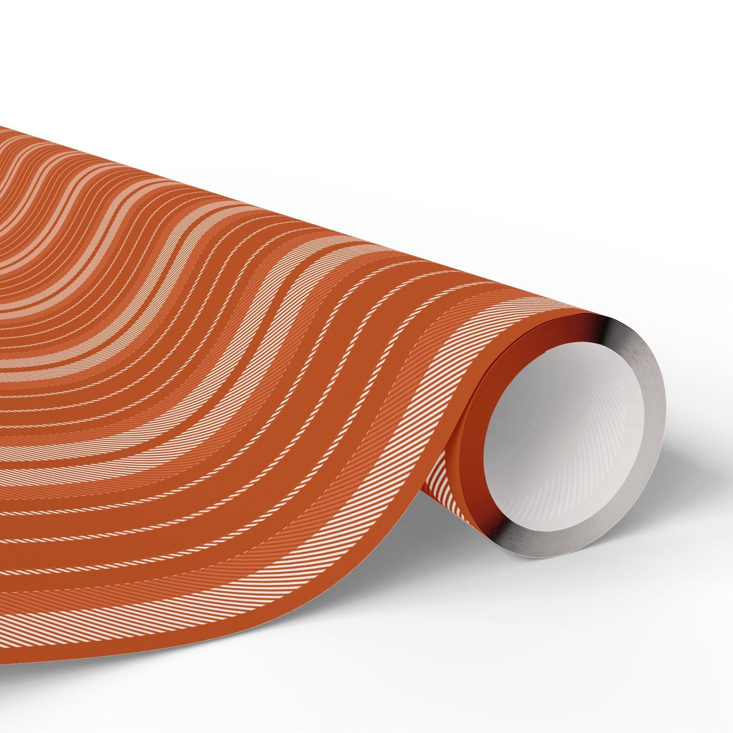 Gift Wrap | Dark Orange & White | Stripe