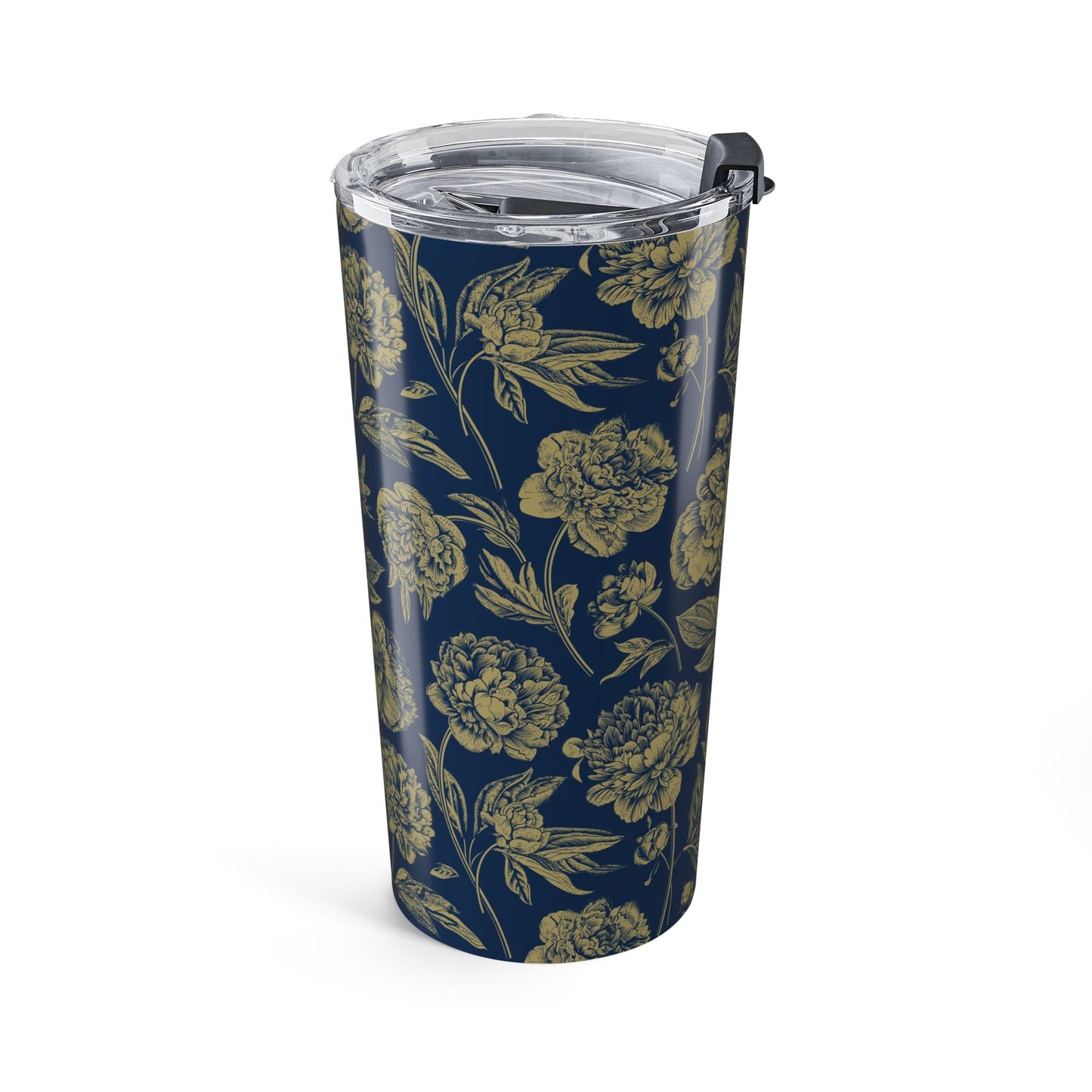 Tumbler | Blue & Gold | Peony
