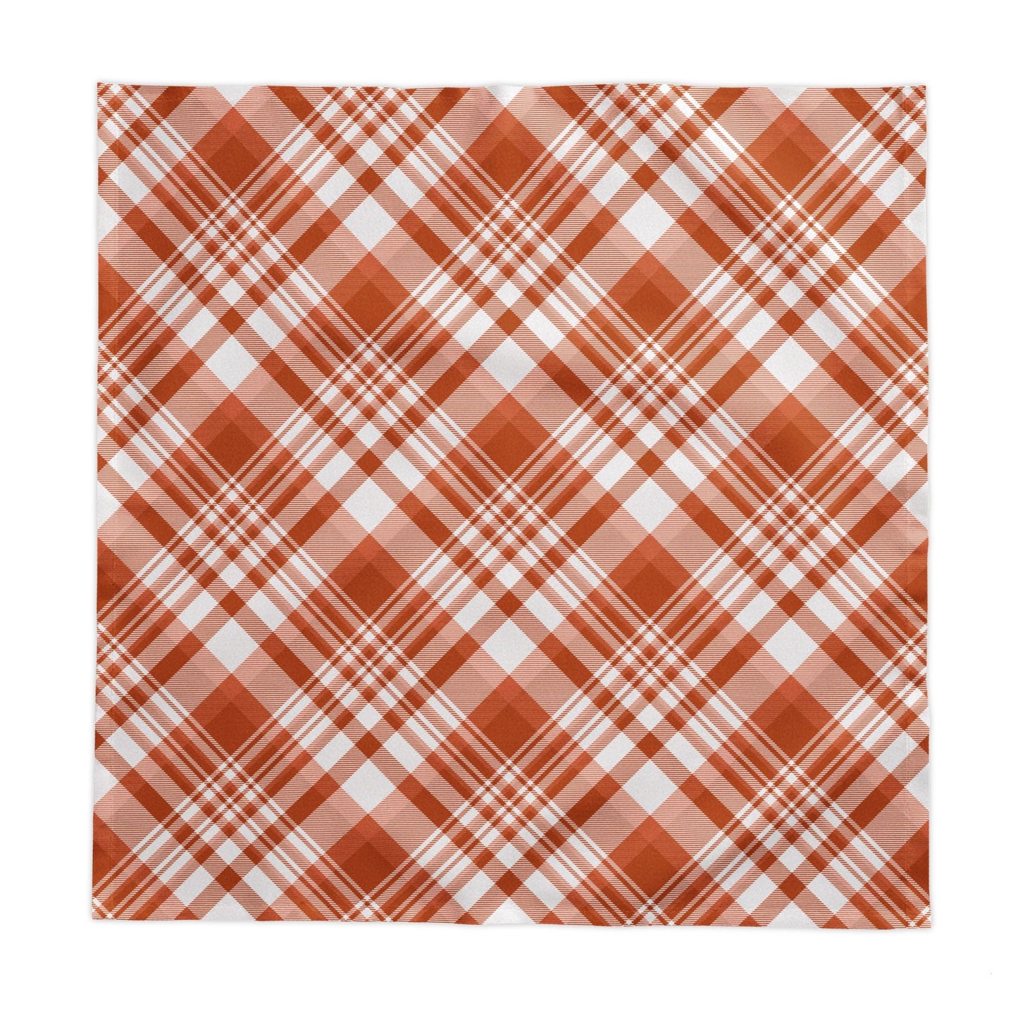 Tablecloth | Dark Orange & White | Tartan