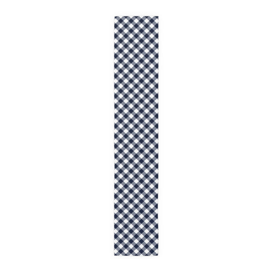 Table Runner | Navy & White | Gingham