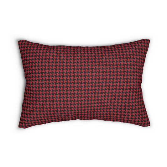 Pillow | Red & Black | Houndstooth