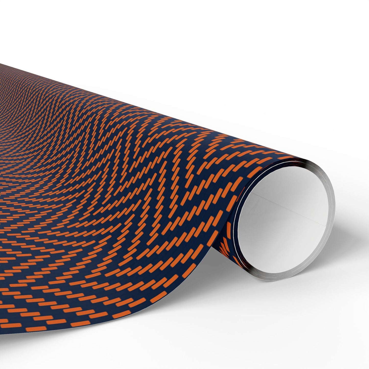 Gift Wrap | Orange & Blue | Herringbone