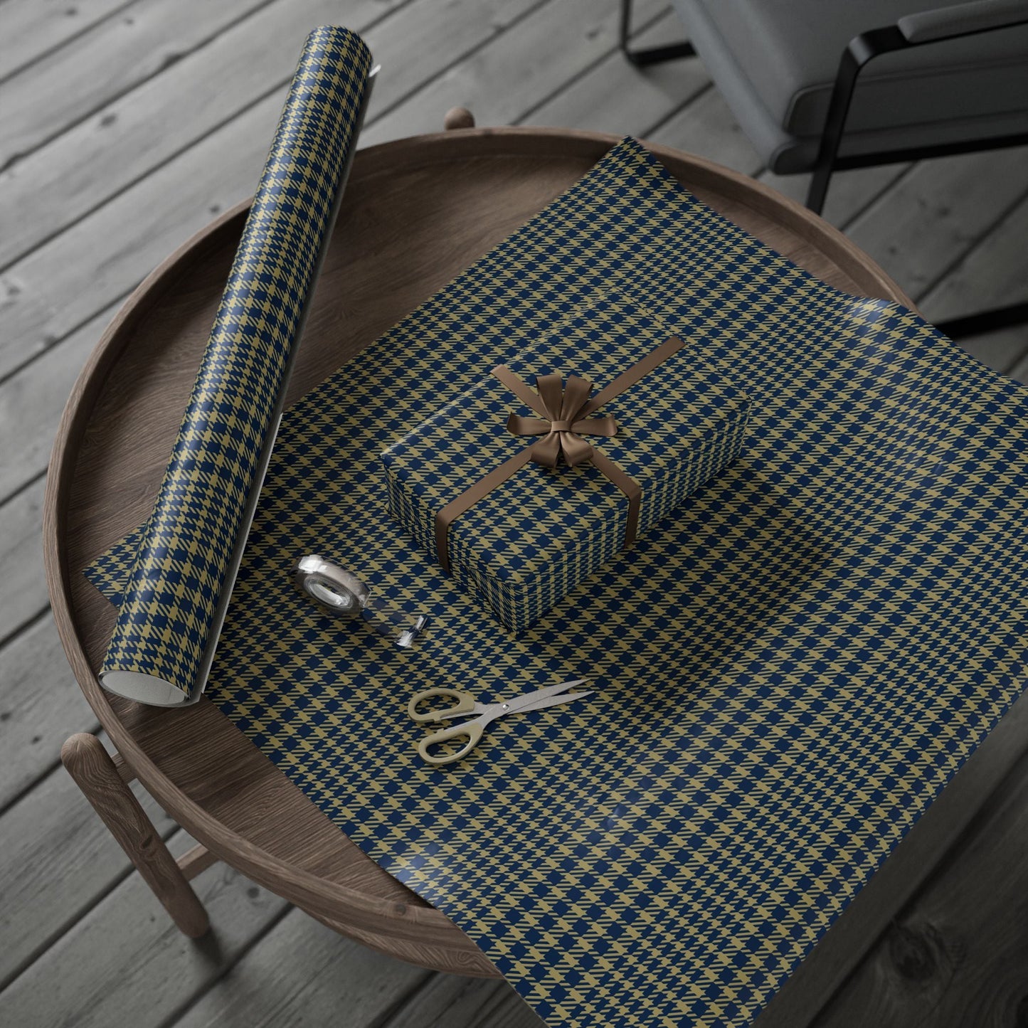 Gift Wrap | Blue & Gold | Tweed