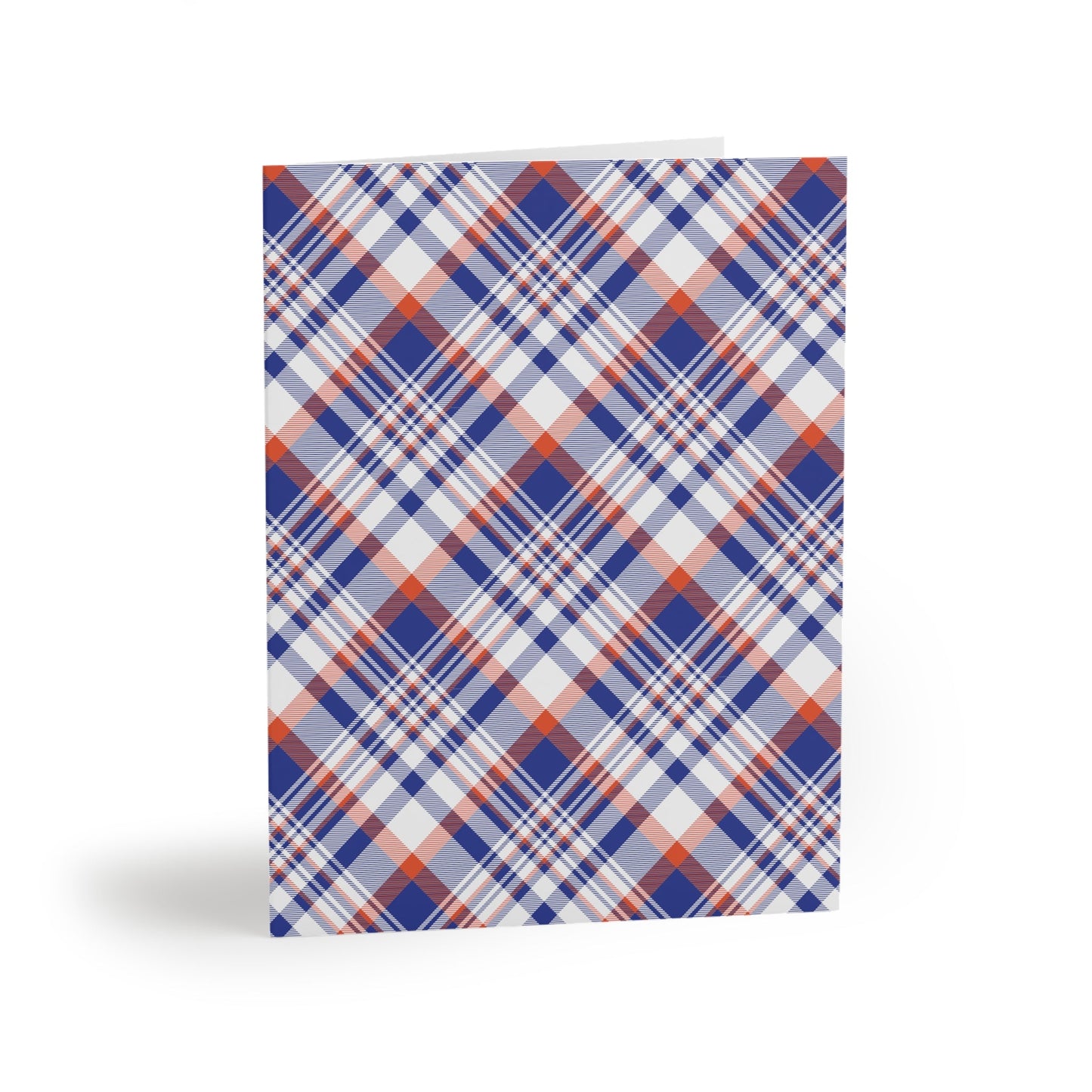 Notecards Set | Bright Blue & Orange | Tartan