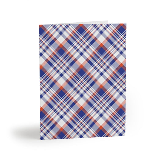 Notecards Set | Bright Blue & Orange | Tartan