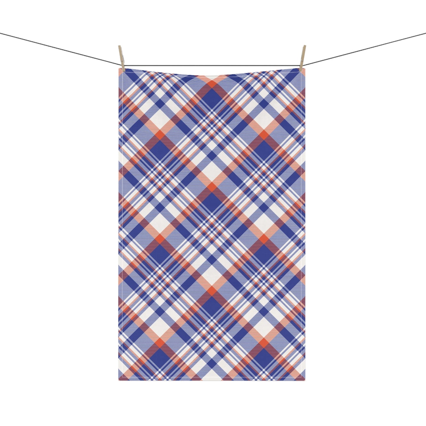 Tea Towel | Bright Blue & Orange | Tartan