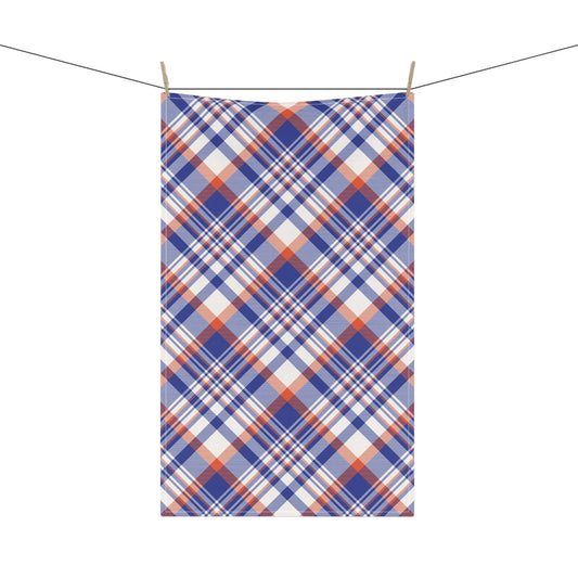 Tea Towel | Bright Blue & Orange | Tartan