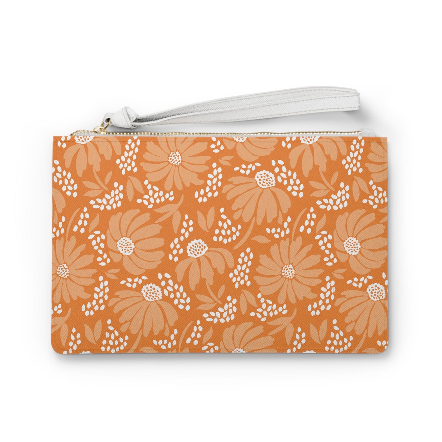 Clutch Bag | Orange & White | Bellis