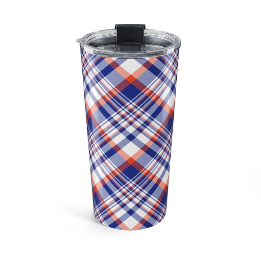 Tumbler | Bright Blue & Orange | Tartan
