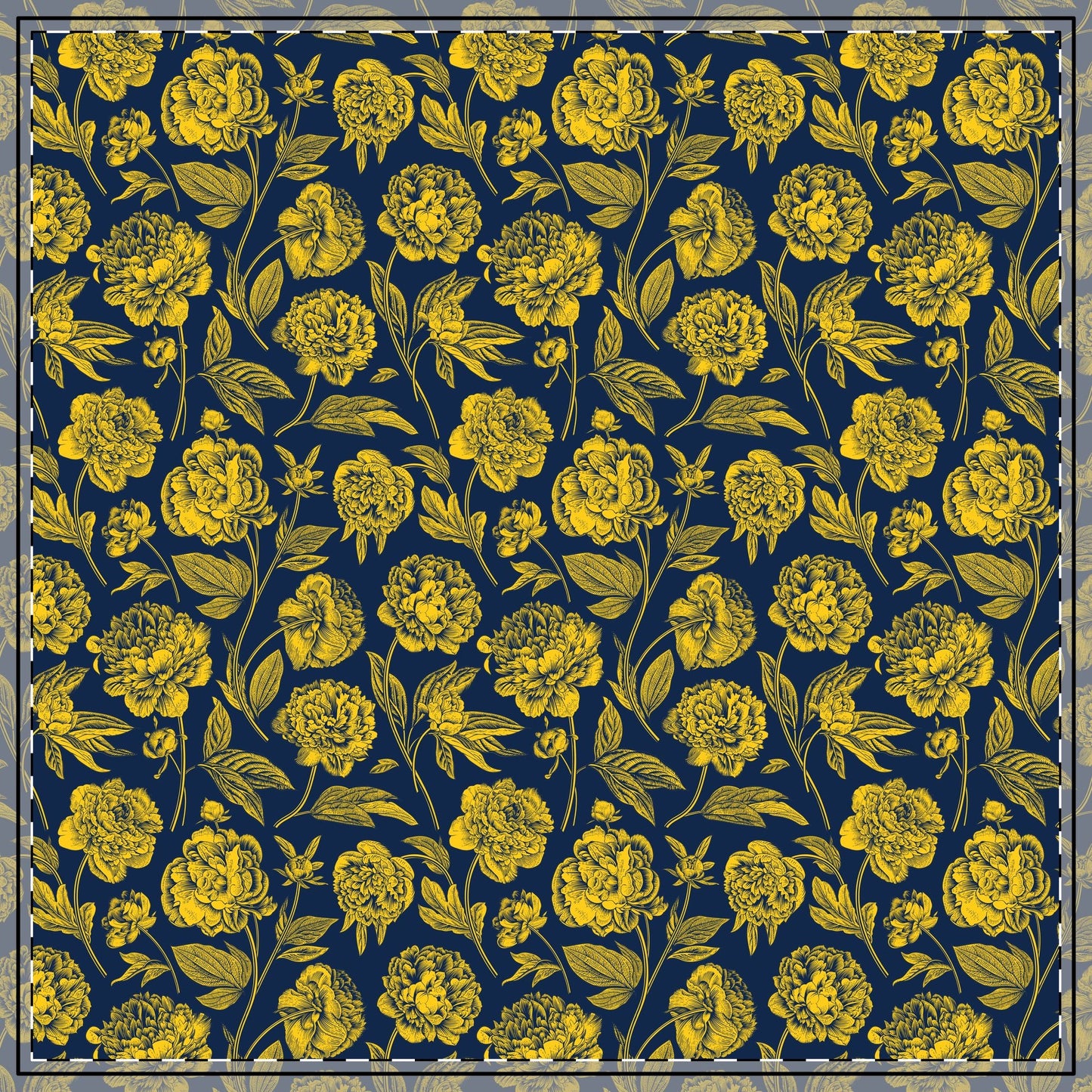 Tablecloth | Yellow & Blue | Peony