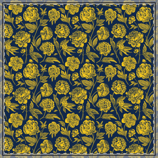 Tablecloth | Yellow & Blue | Peony