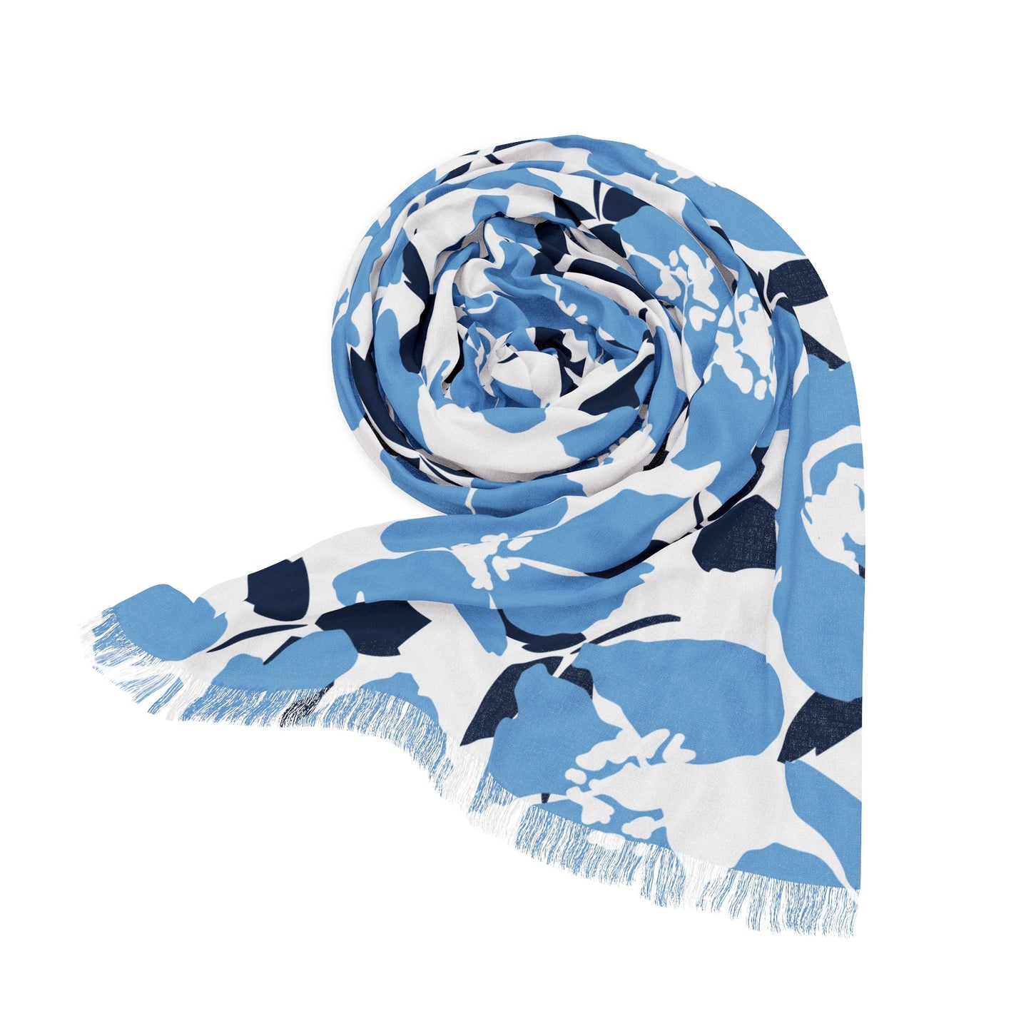 Scarf | Light Blue & White | Poppy