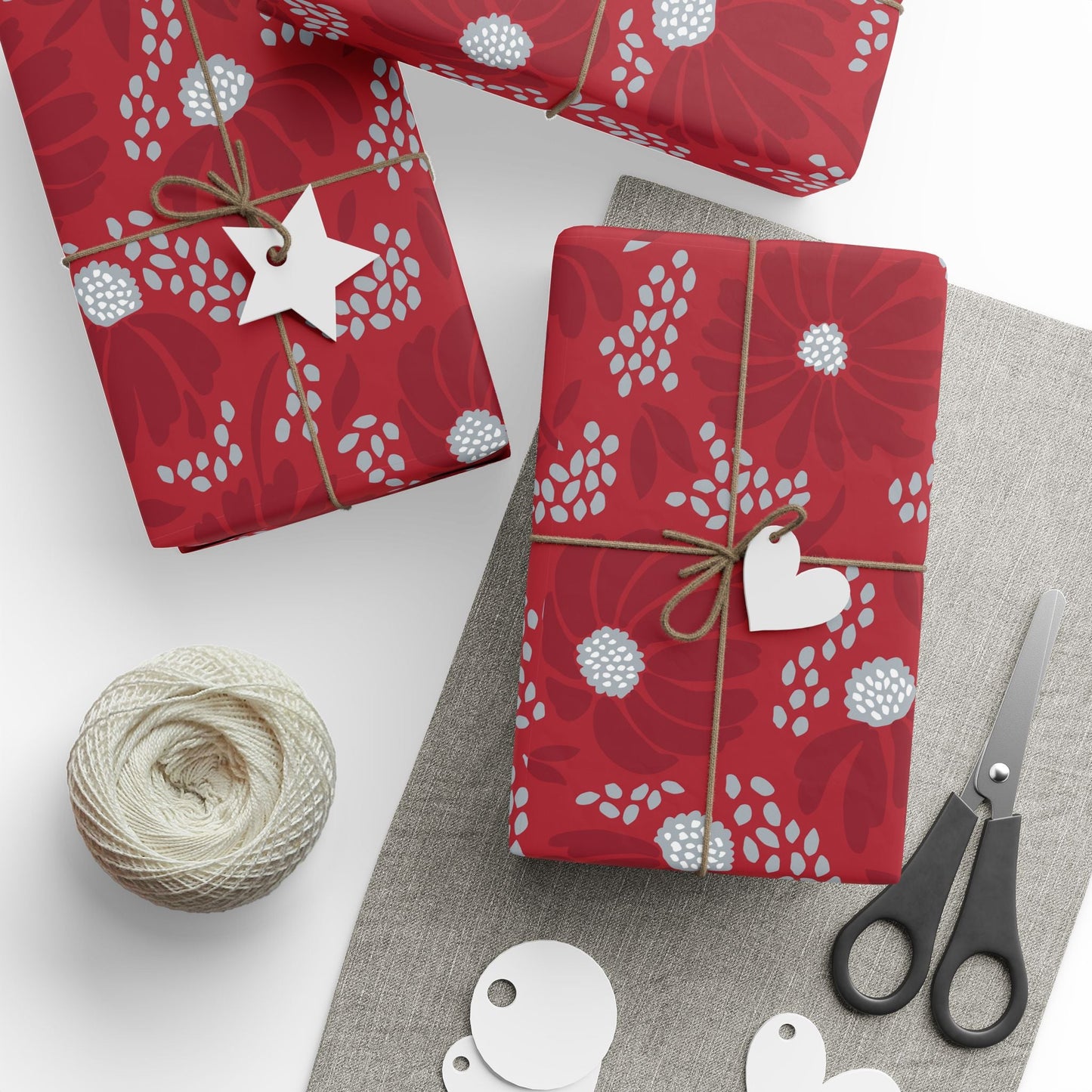 Gift Wrap | Red & Gray | Bellis