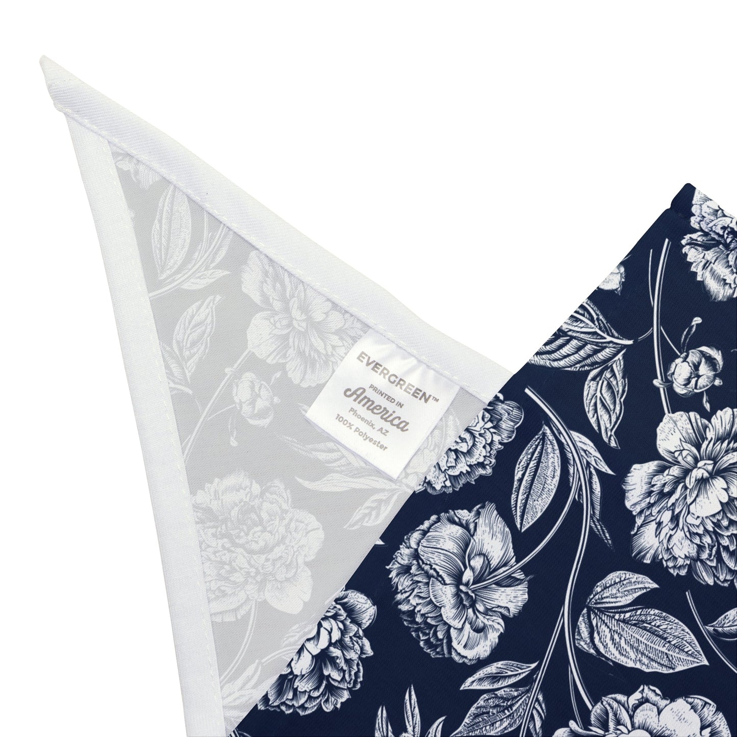Pet Bandana | Navy & White | Peony