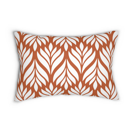 Pillow | Dark Orange & White | Palm
