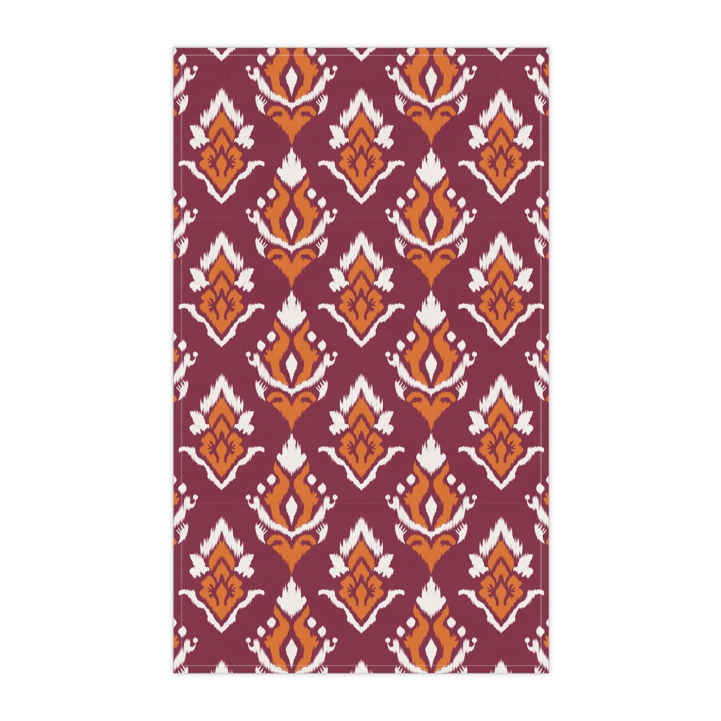 Tea Towels | Maroon & Orange | Ikat