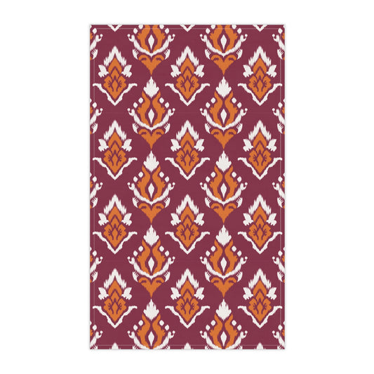 Tea Towels | Maroon & Orange | Ikat