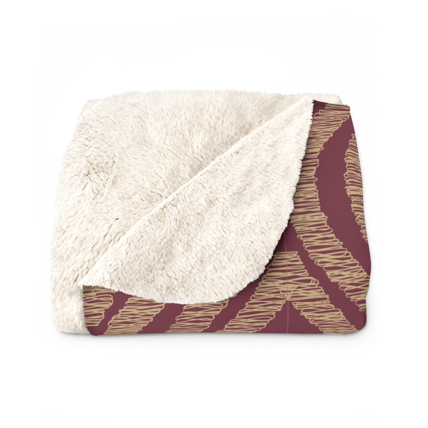 Sherpa Blanket | Maroon & Gold | Ogee