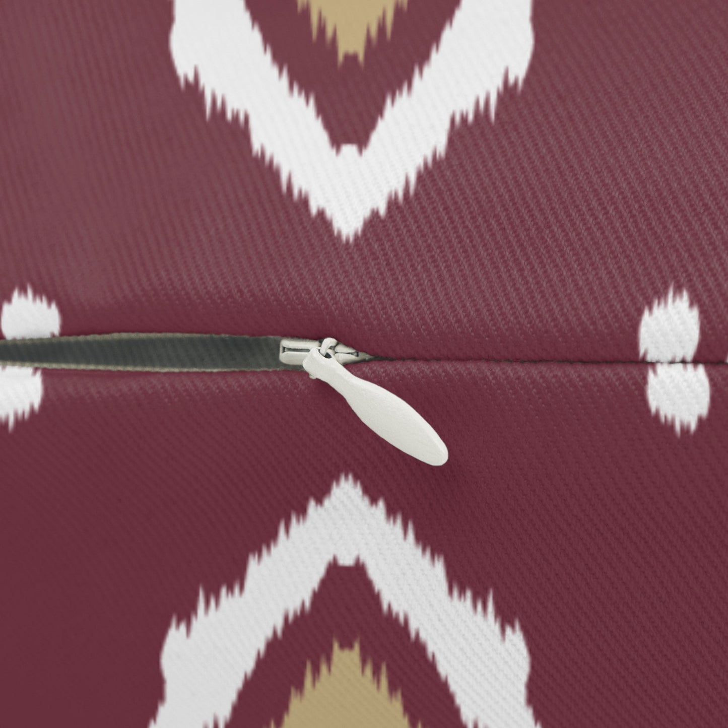 Pillow | Maroon & Gold | Ikat
