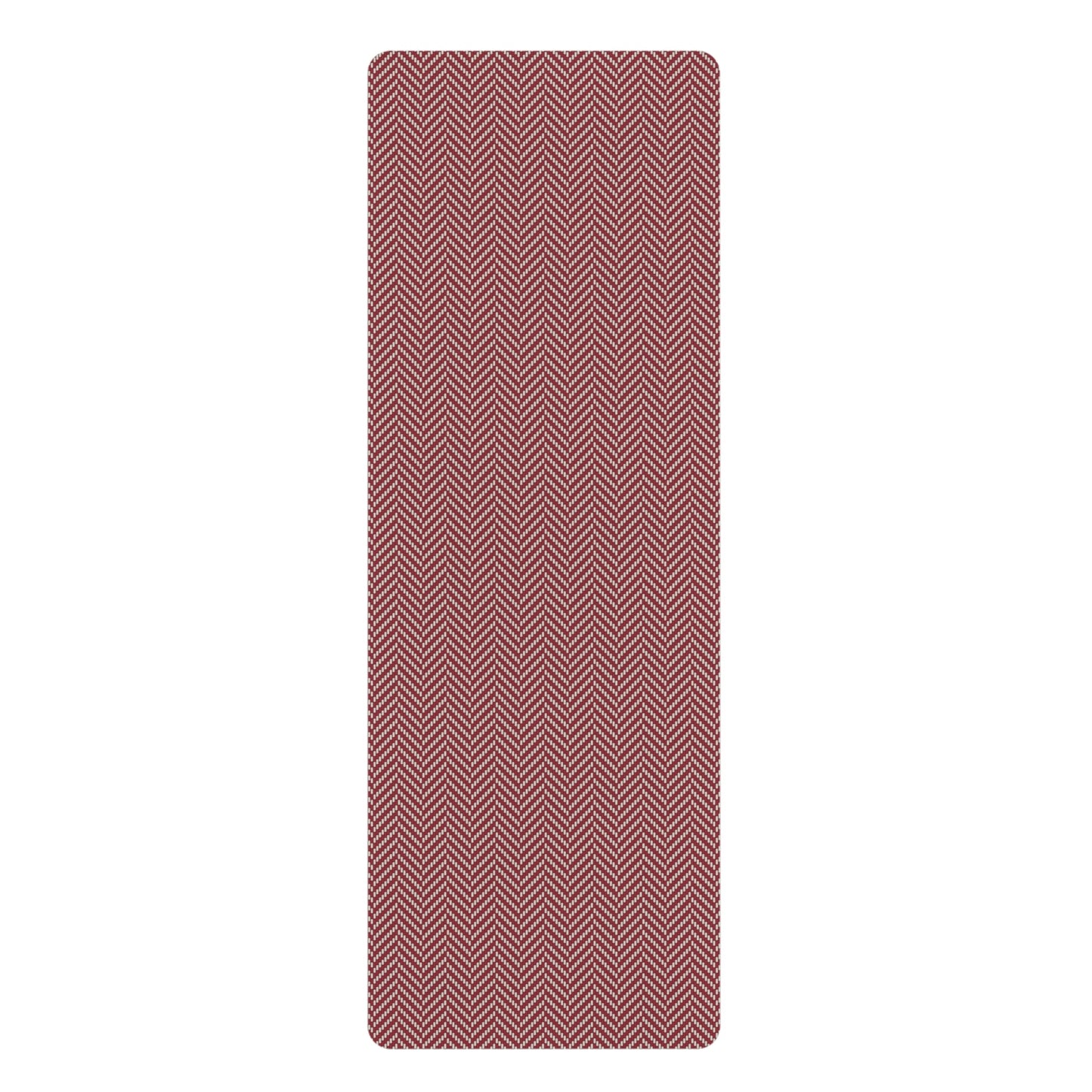 Yoga Mat | Maroon & White | Herringbone
