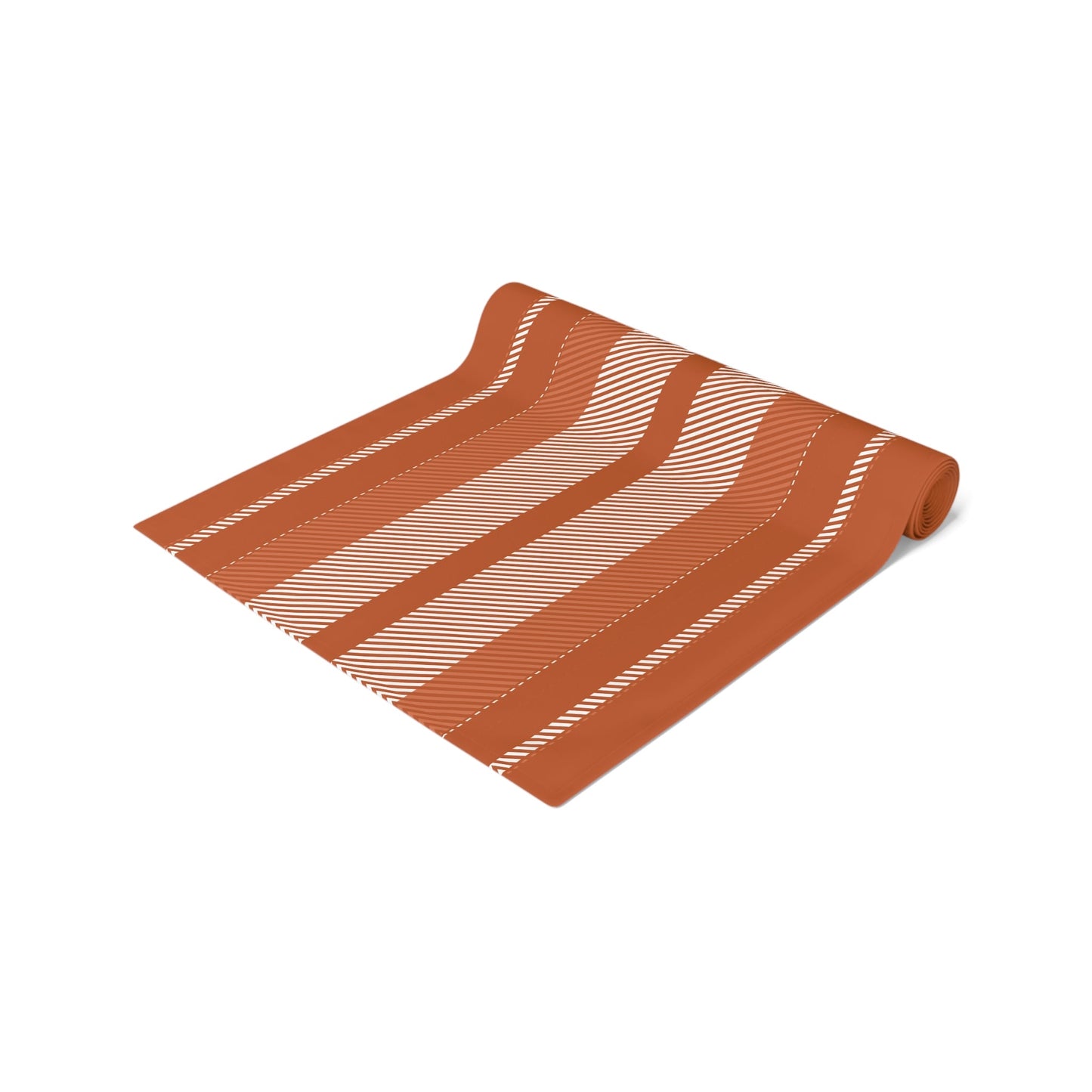 Table Runner | Dark Orange & White | Stripe