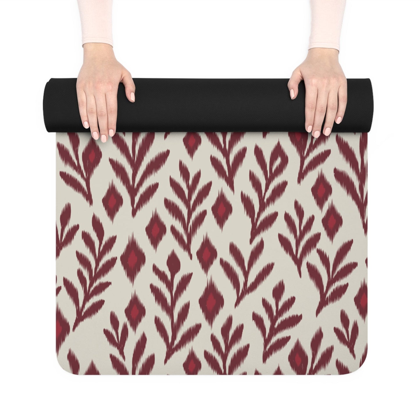 Yoga Mat | Maroon & White | Laurel