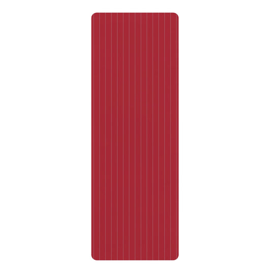 Yoga Mat | Red & Gray | Pinstripe
