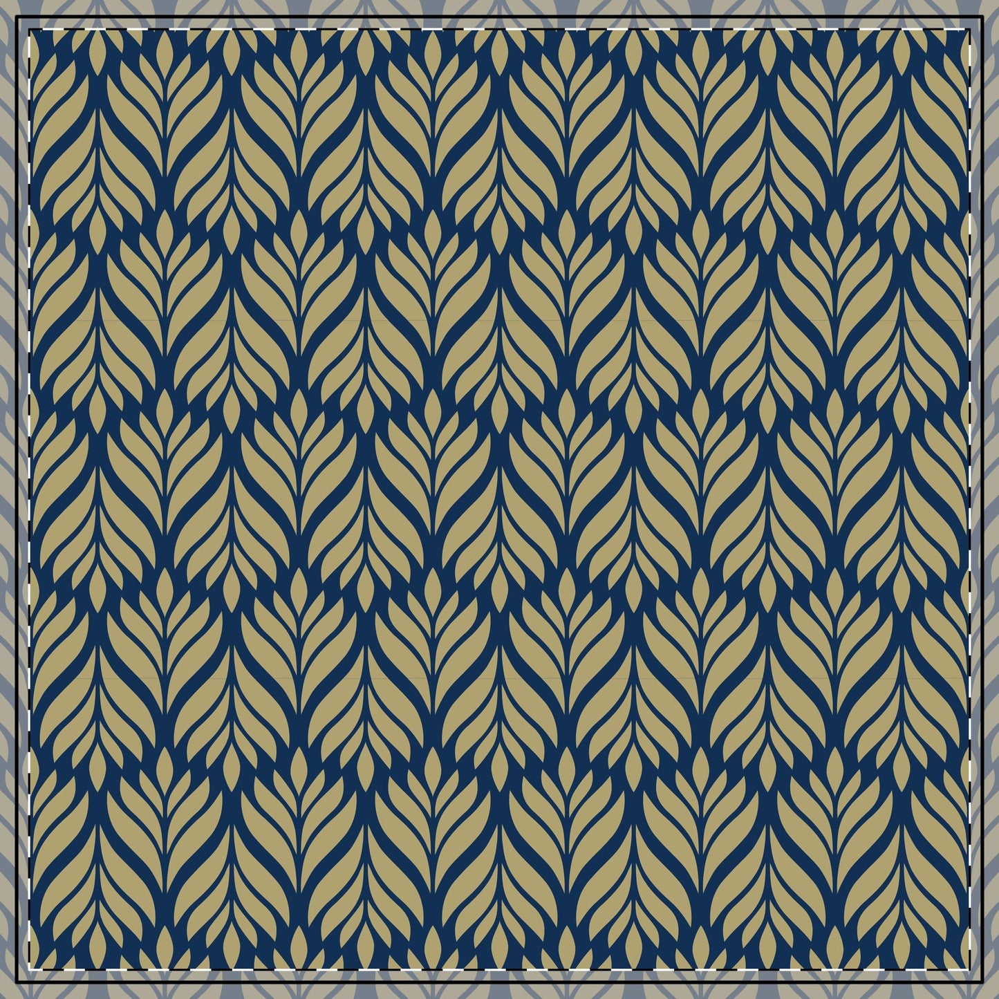 Tablecloth | Blue & Gold | Palm