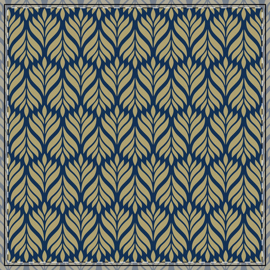 Tablecloth | Blue & Gold | Palm
