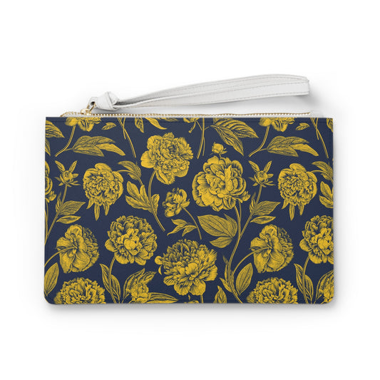 Clutch Bag | Yellow & Blue | Peony