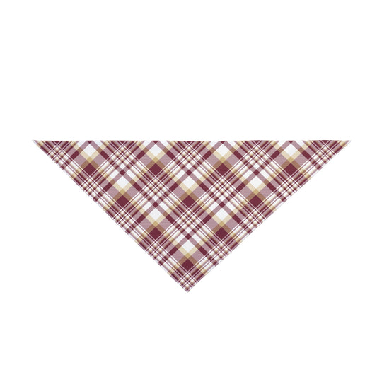 Pet Bandana | Maroon & Gold | Tartan