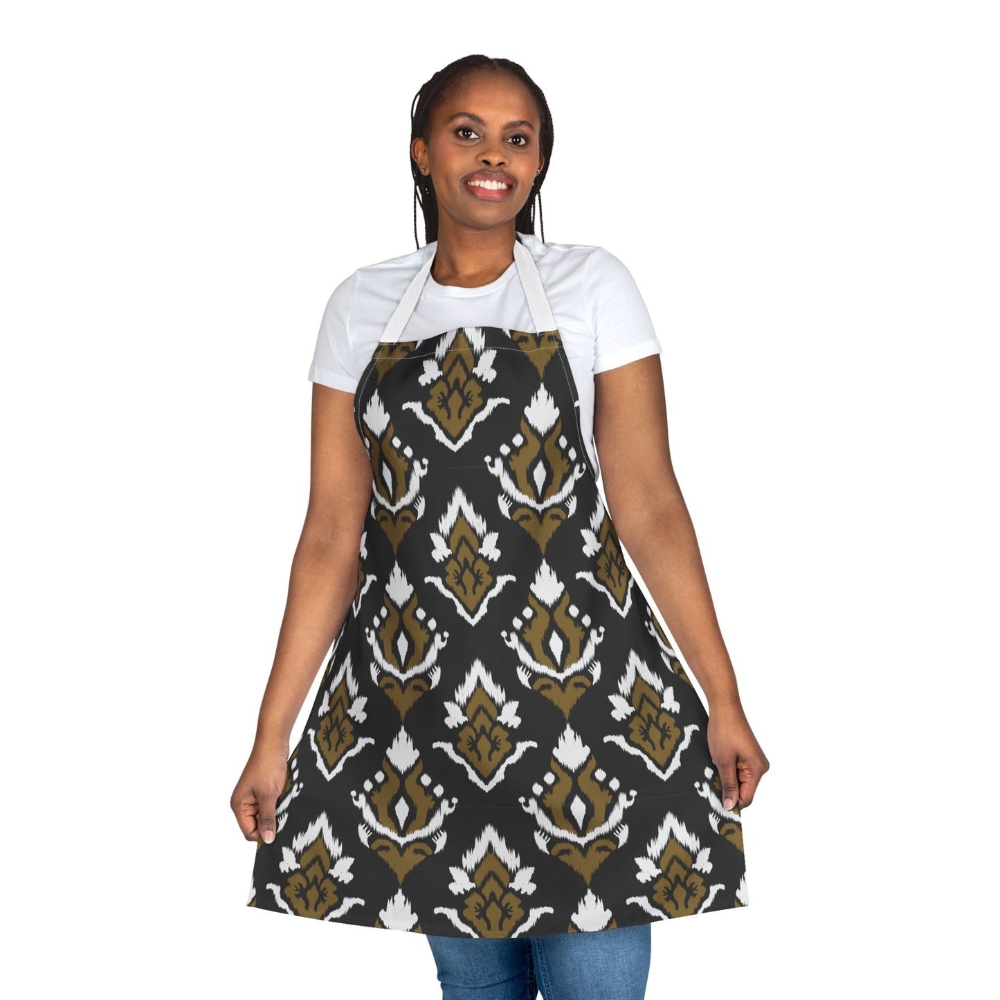 Apron | Black & Gold | Ikat