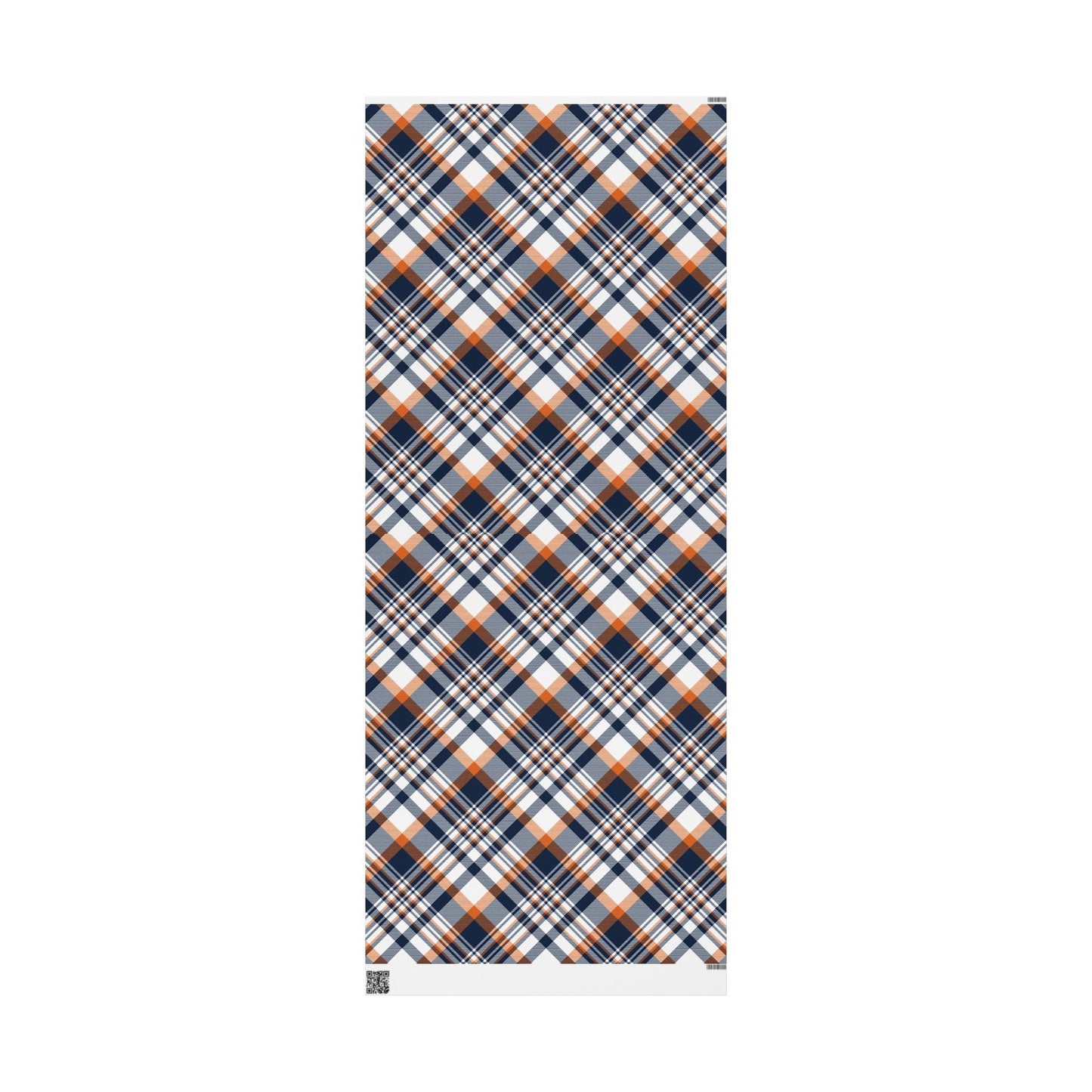 Gift Wrap | Orange & Blue | Tartan