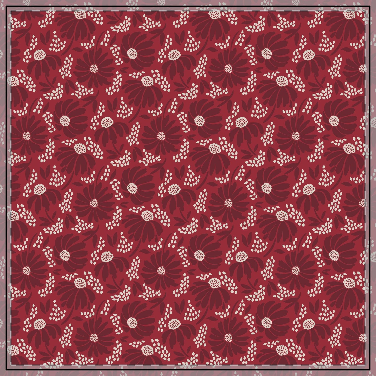 Tablecloth | Maroon & White | Bellis