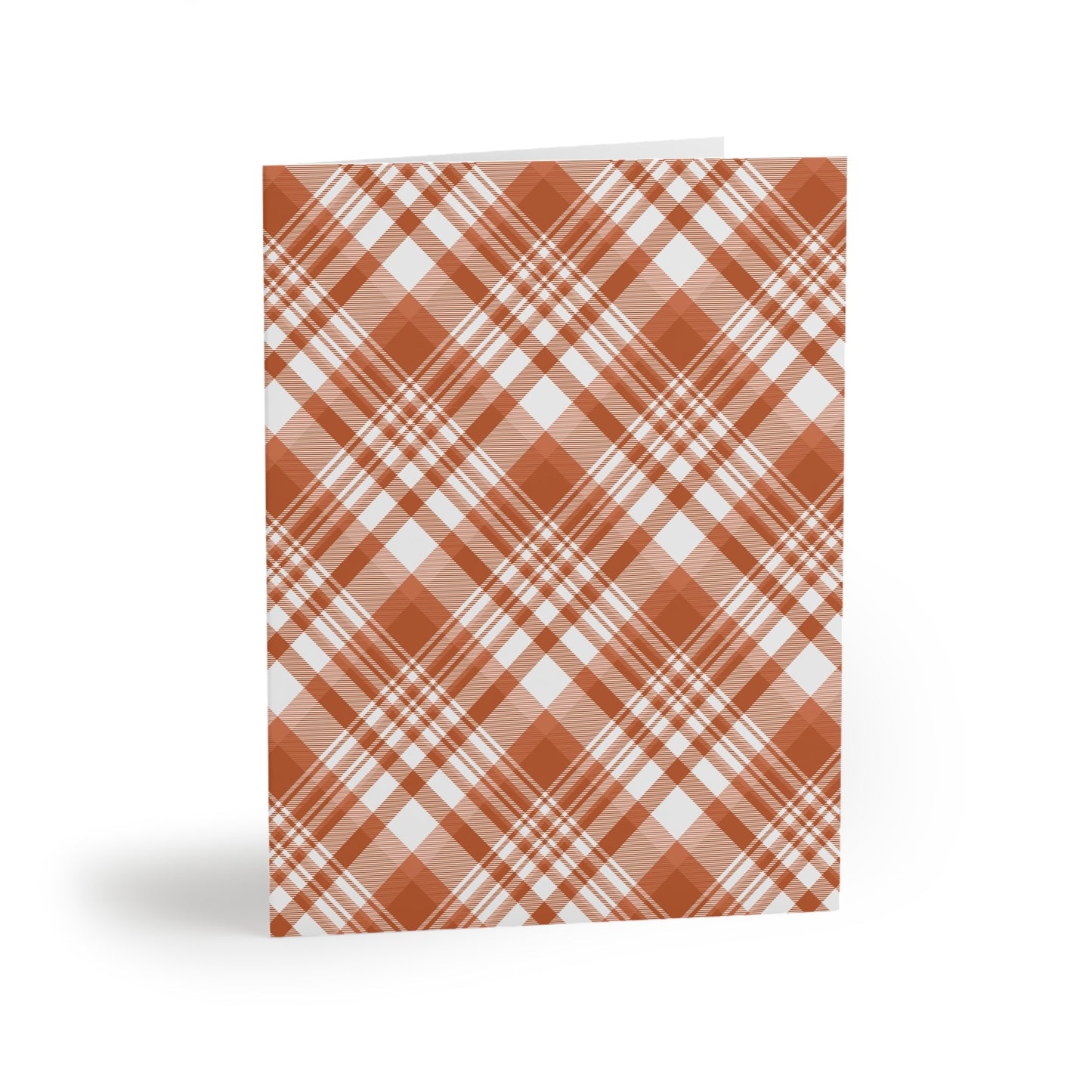 Notecards | Dark Orange & White | Tartan