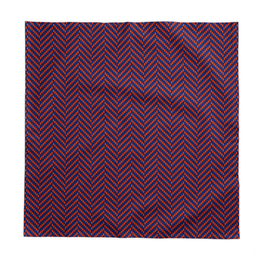Tablecloth | Bright Blue & Orange | Herringbone