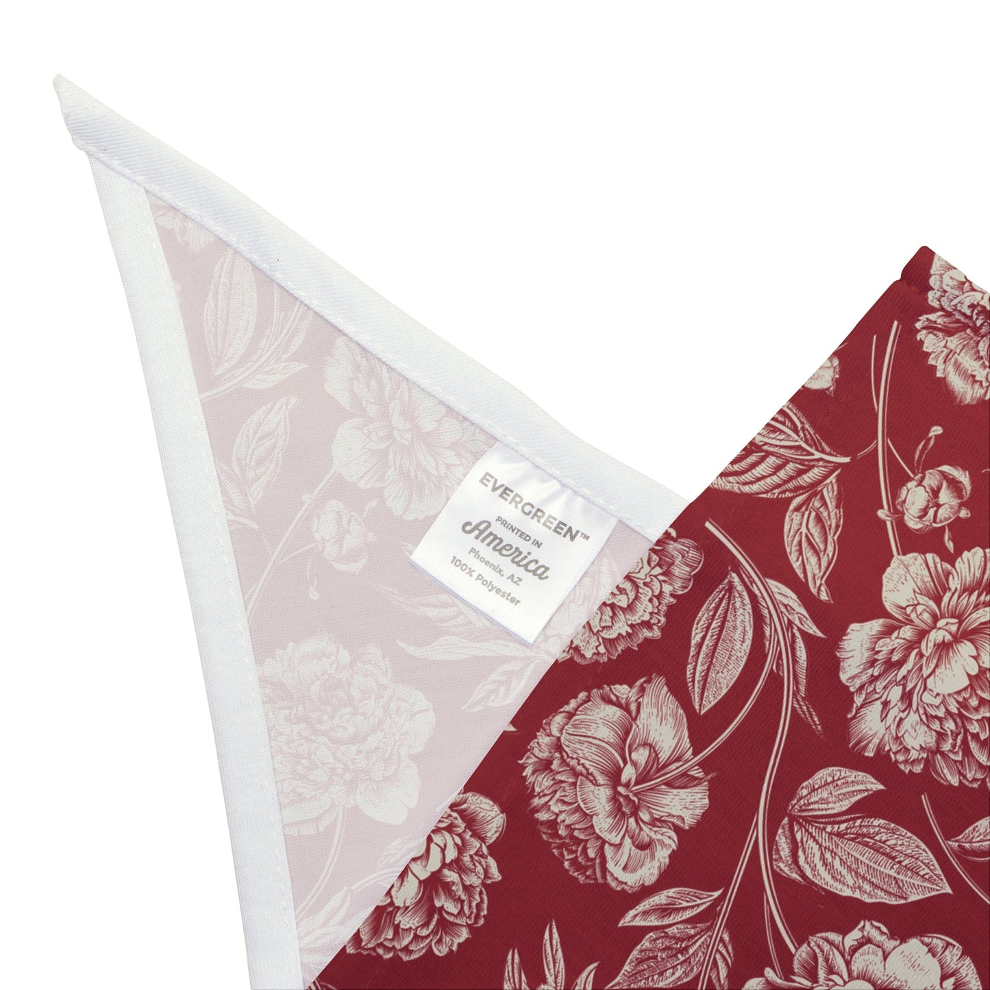Pet Bandana | Maroon & White | Peony
