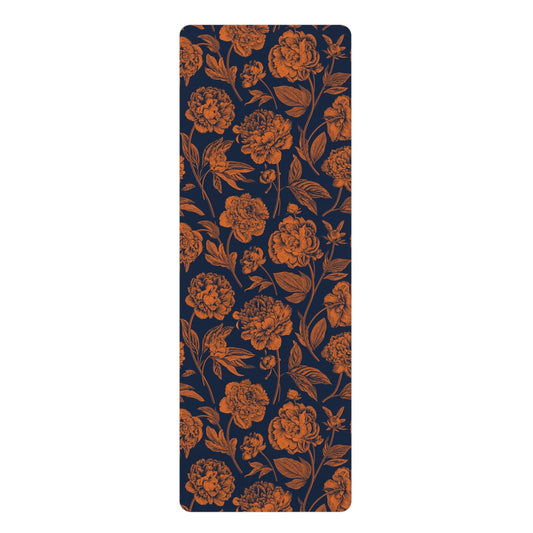 Yoga Mat | Orange & Blue | Peony