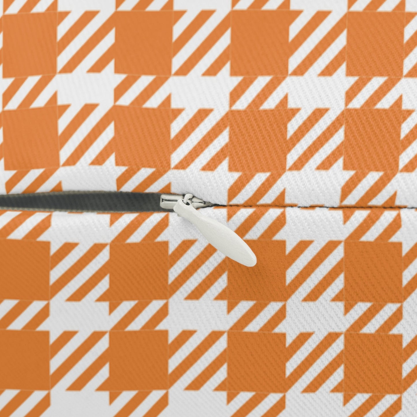 Pillow | Orange & White | Tweed