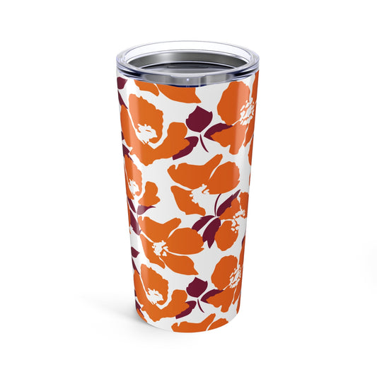 Tumbler | Maroon & Orange | Poppy
