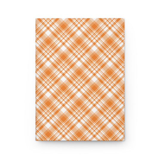 Hardcover Journal | Orange & White | Tartan