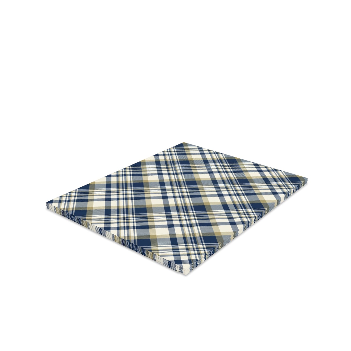 Notecards Set | Blue & Gold | Tartan