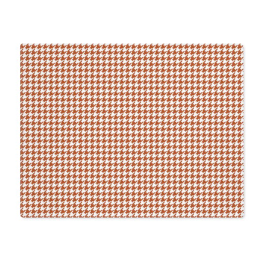 Placemat | Dark Orange & White | Houndstooth