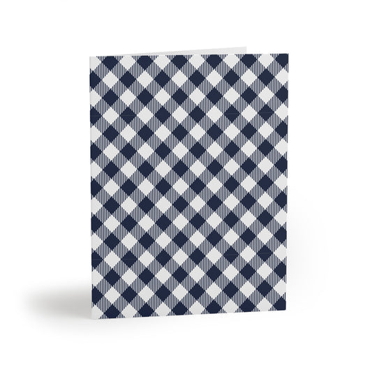 Notecards Set | Navy & White | Gingham