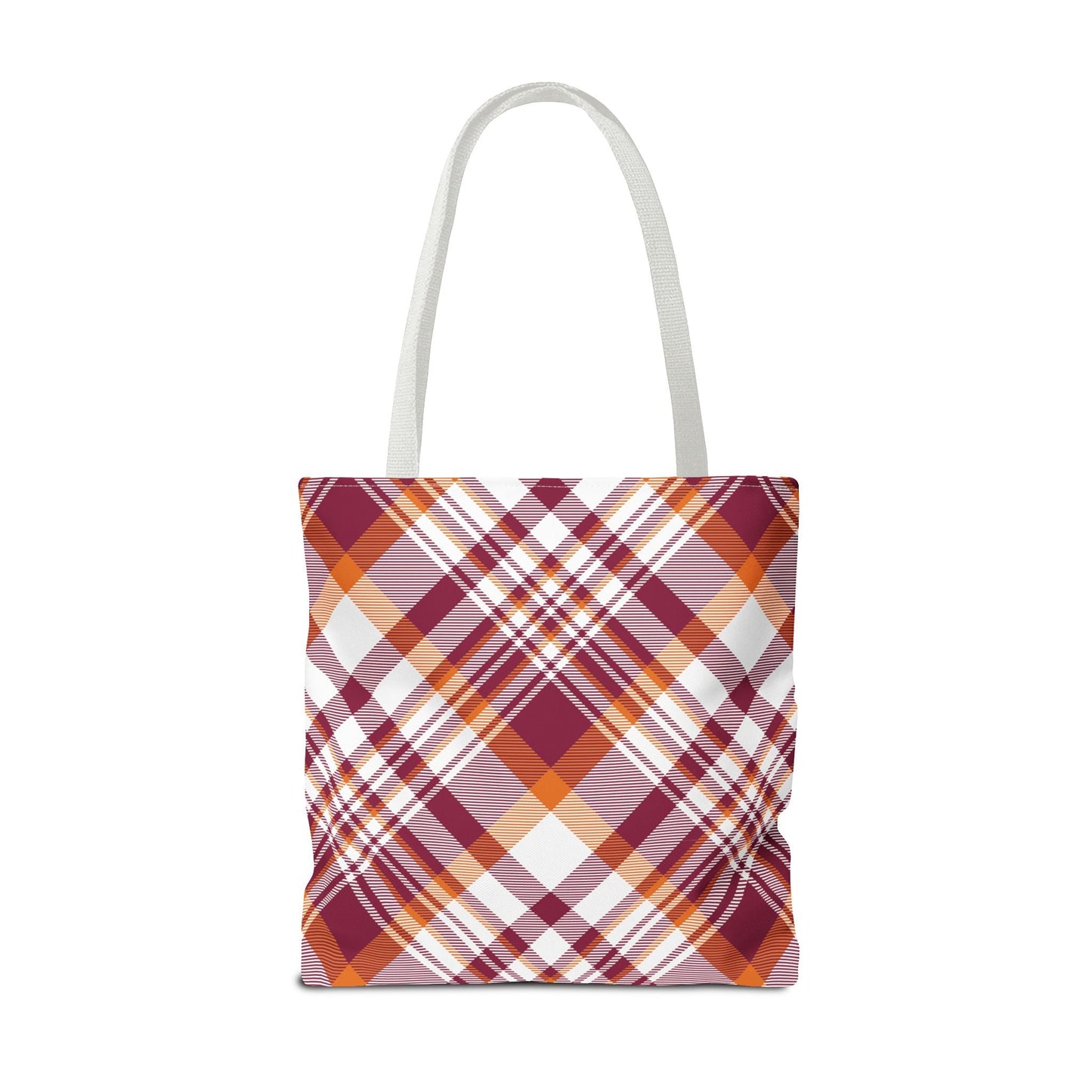 Tote Bags | Maroon & Orange | Tartan
