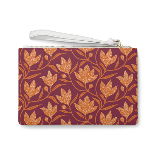 Clutch Bag | Maroon & Orange | Magnolia
