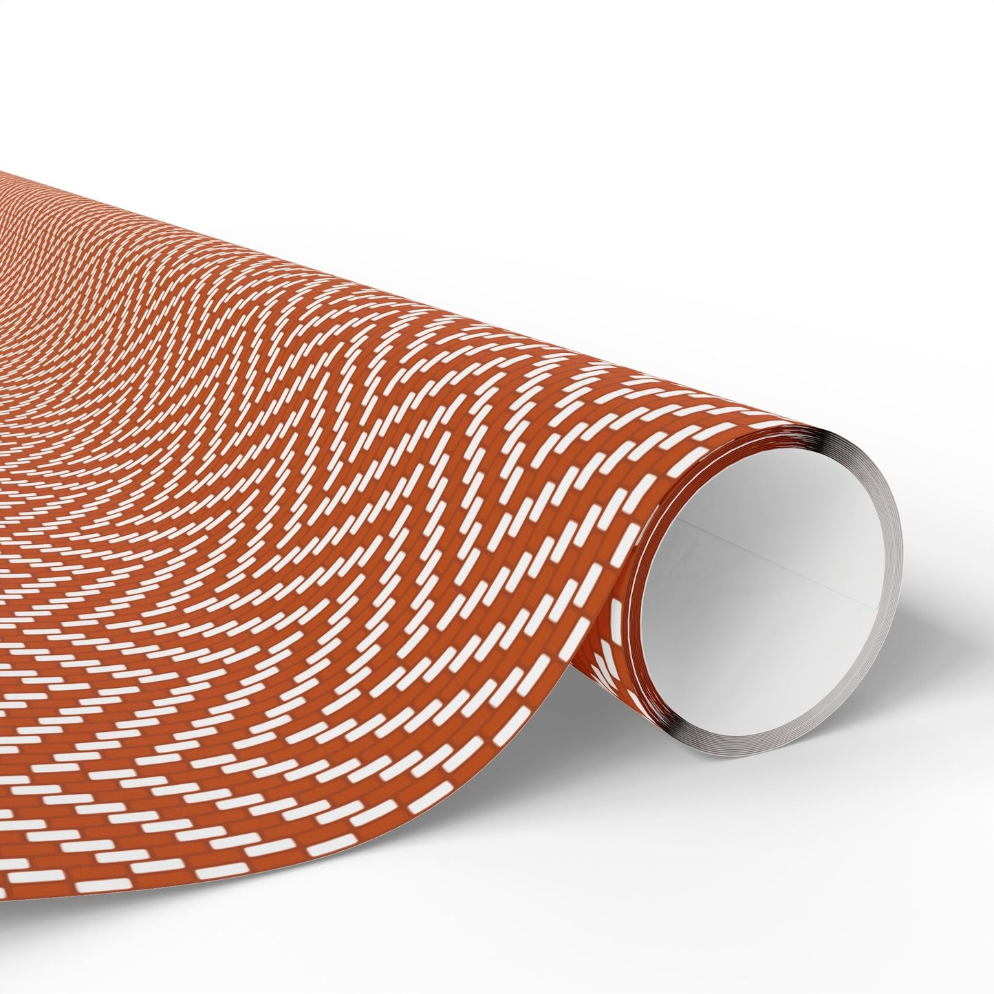Gift Wrap | Dark Orange & White | Herringbone