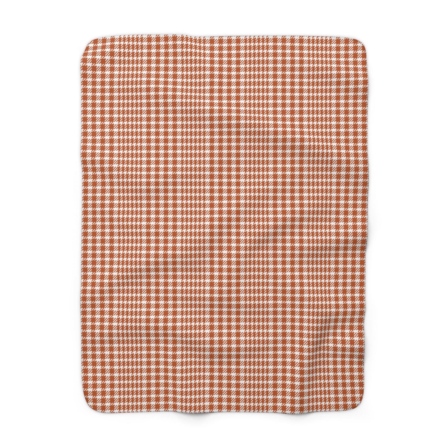 Sherpa Blanket | Dark Orange & White | Tweed