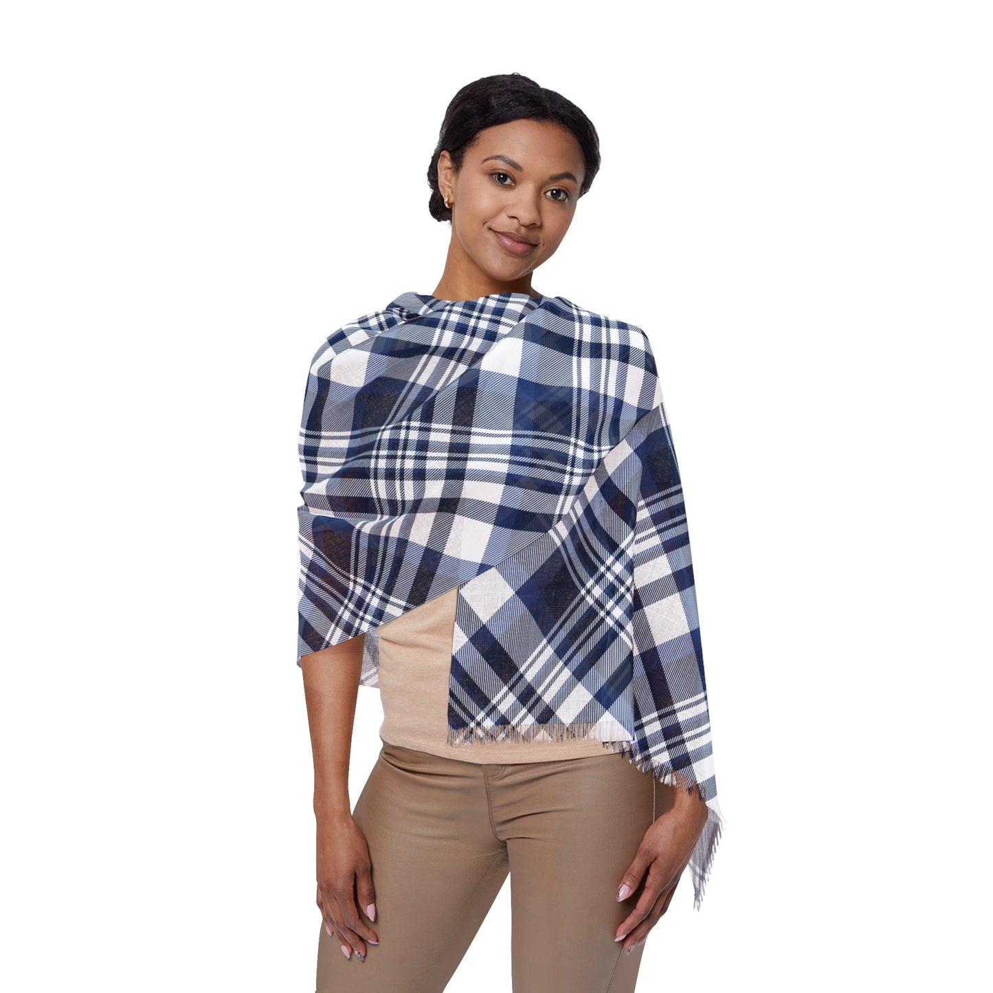 Scarf | Navy & White | Tartan