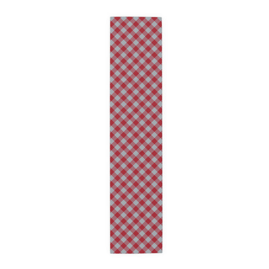 Table Runner | Red & Gray | Gingham